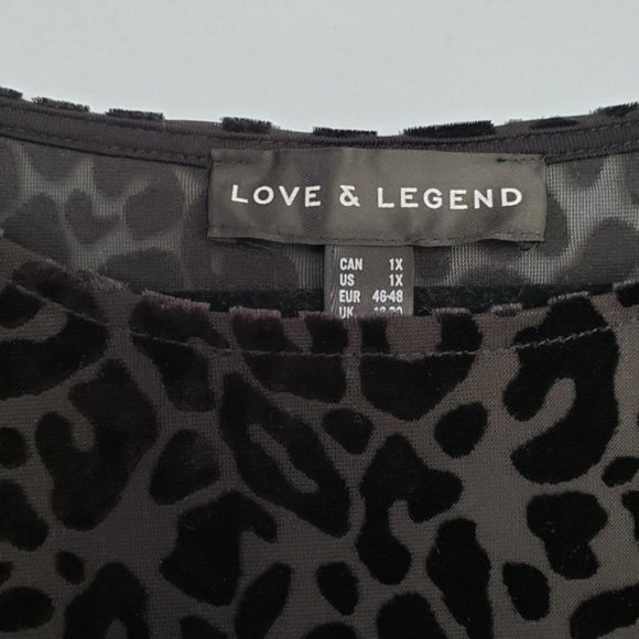 Love & Legend Sheer Animal Print Blouse - Picture 4 of 7